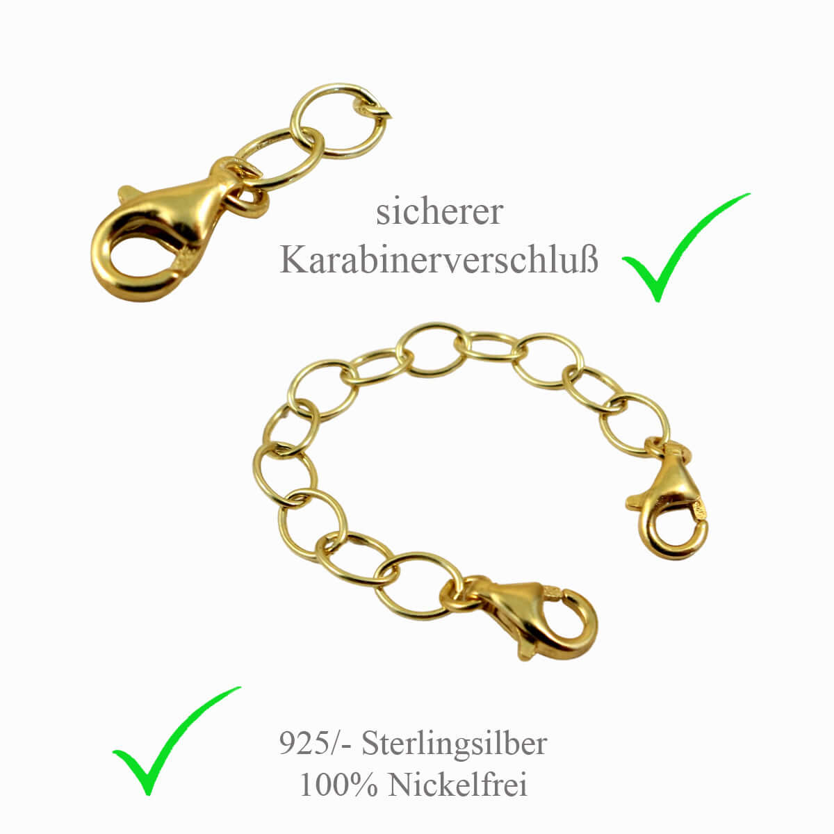 Vergoldete Silberkette | Silberkette | Traumschmuckwerkstatt Shop