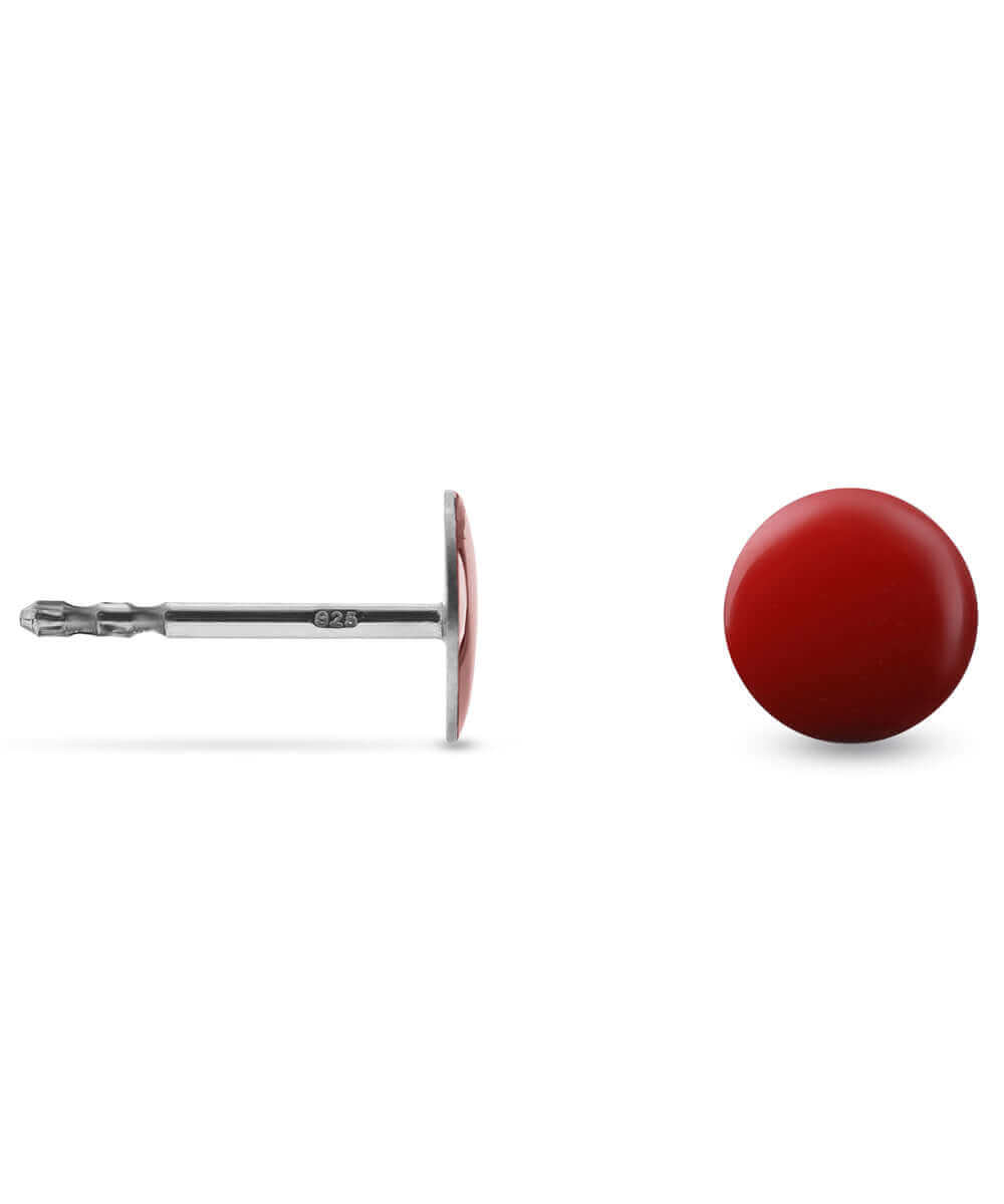 Ohrringe Roter Punkt | Roter Ohrringe | Traumschmuckwerkstatt Shop