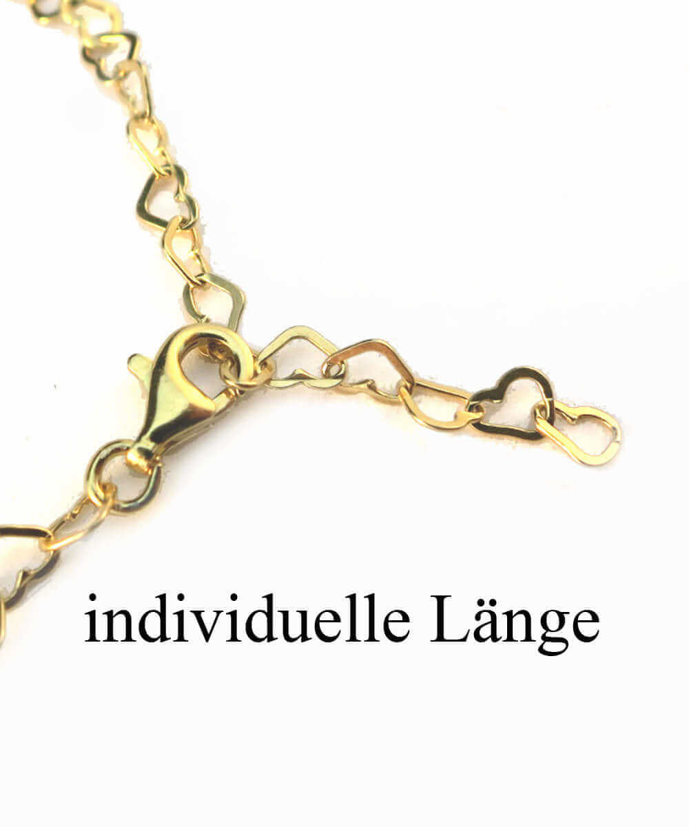 Vergoldet Silber Herzen Armband | Traumschmuckwerkstatt Shop
