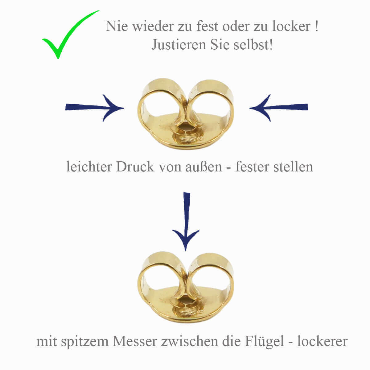 Weißgold Vergoldete Ohrstecker | Traumschmuckwerkstatt Shop