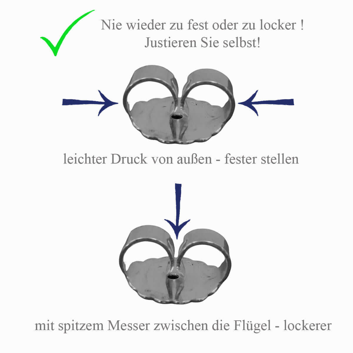 Silber Ohrmutter Ohrstecker | Traumschmuckwerkstatt Shop