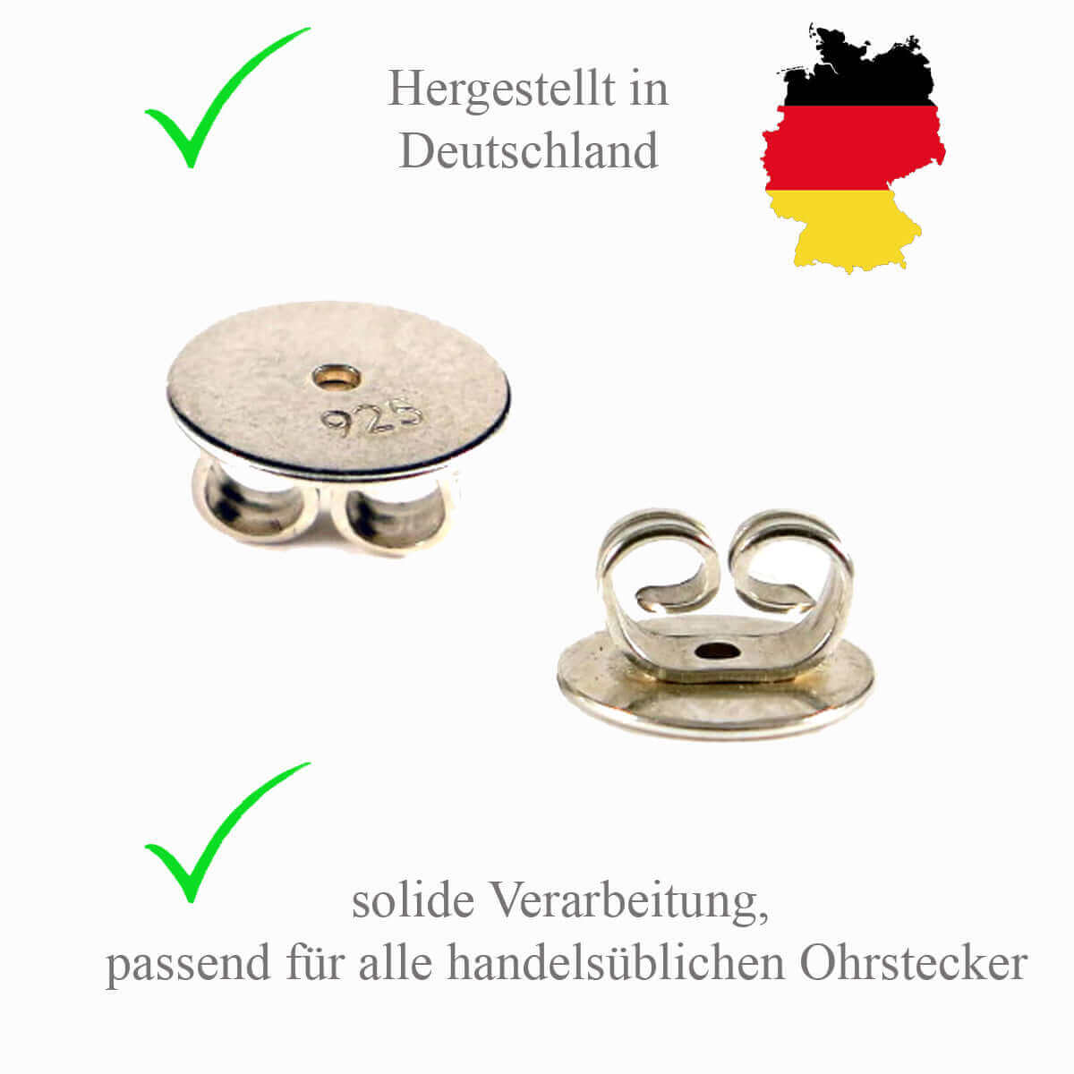 Schwere Silberne Ohrstecker | Traumschmuckwerkstatt Shop