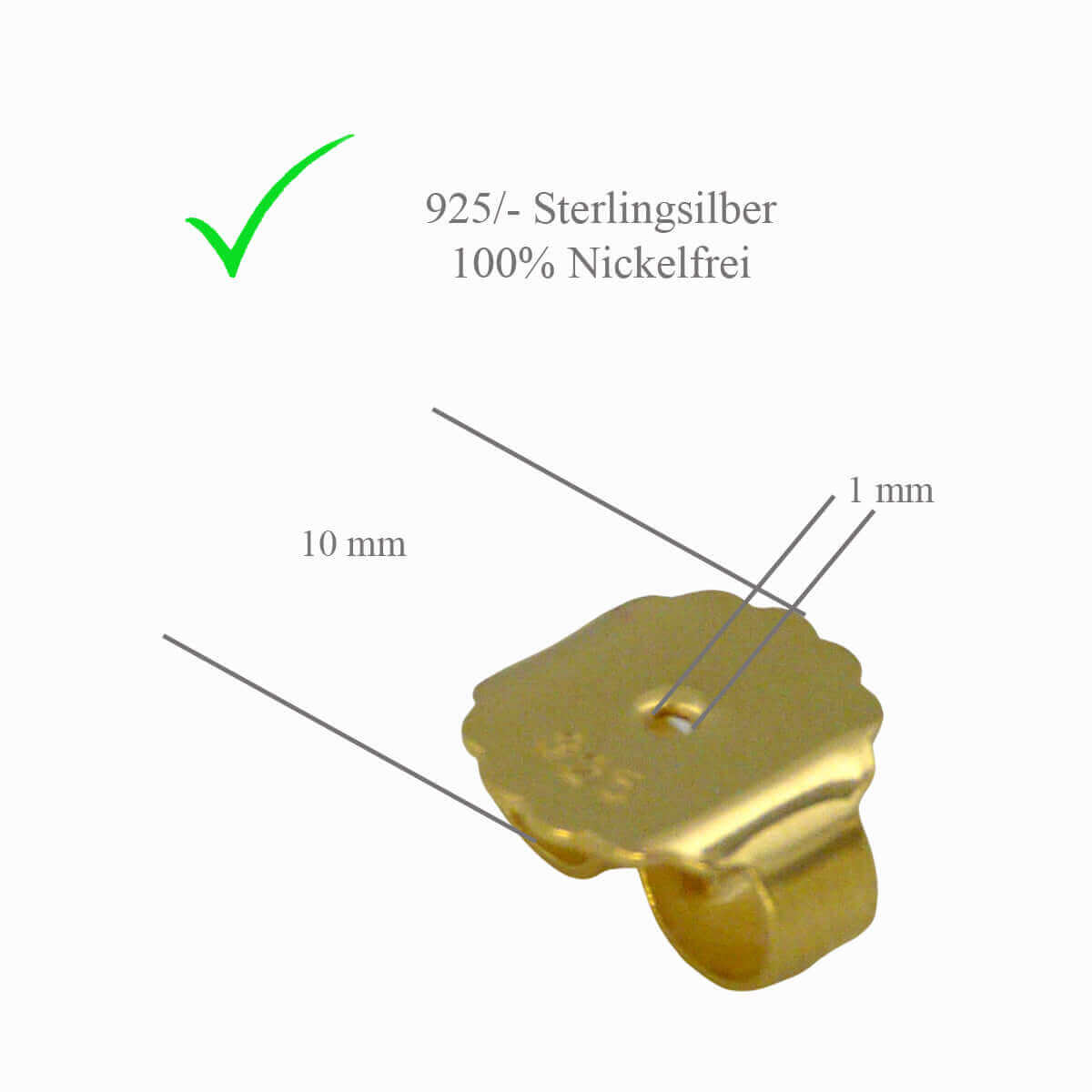 Vergoldet Silber Ohrstecker | Traumschmuckwerkstatt Shop