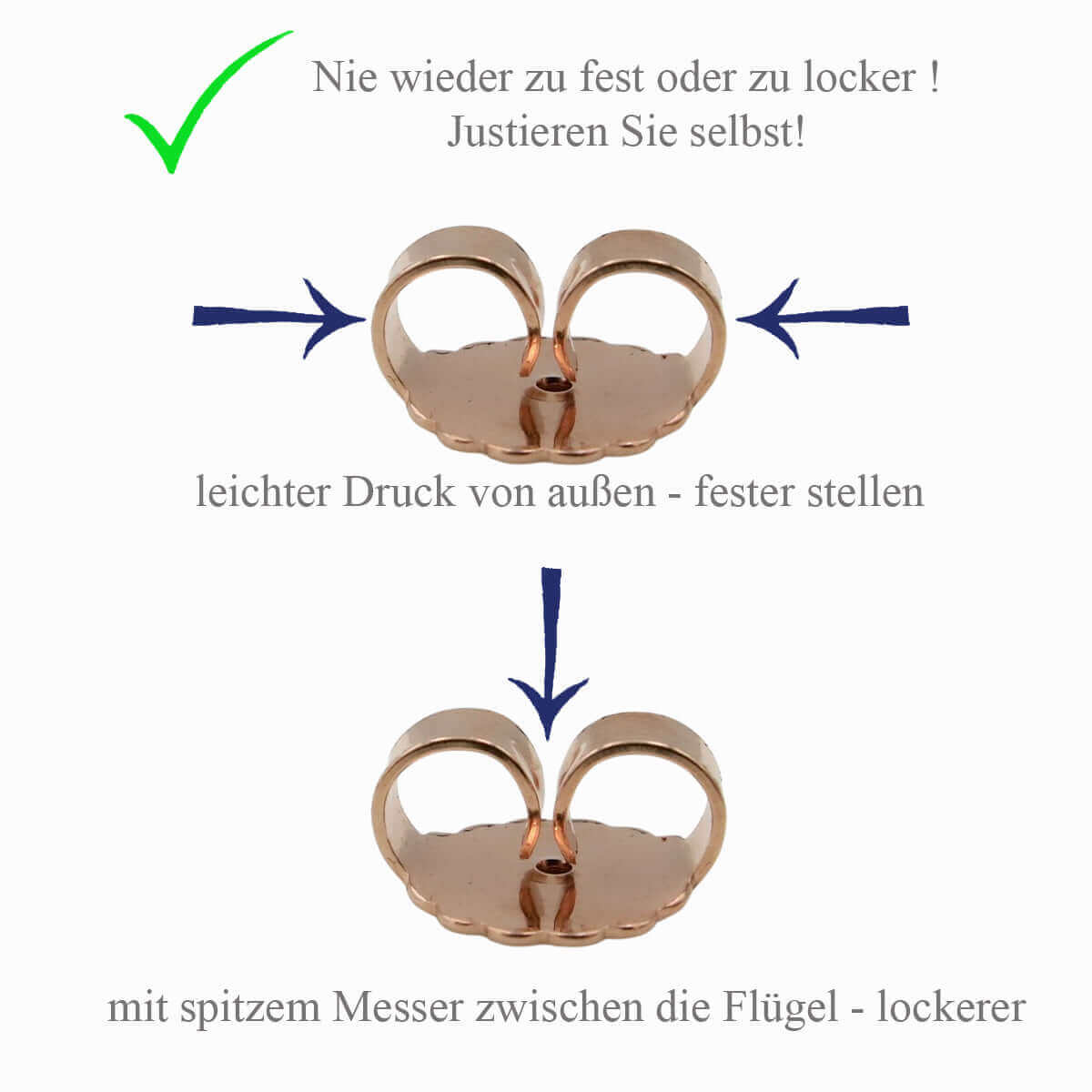 Goldet Ohrmutter Ohrstecker | Traumschmuckwerkstatt Shop