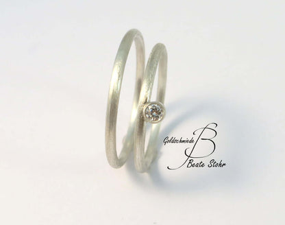 Zirkonia-Silber Handgefertigte Ringe | Traumschmuckwerkstatt Shop