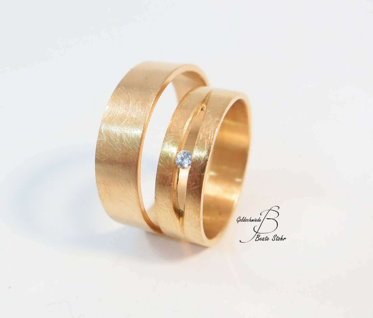 Trauringe mit Diamant Roségold