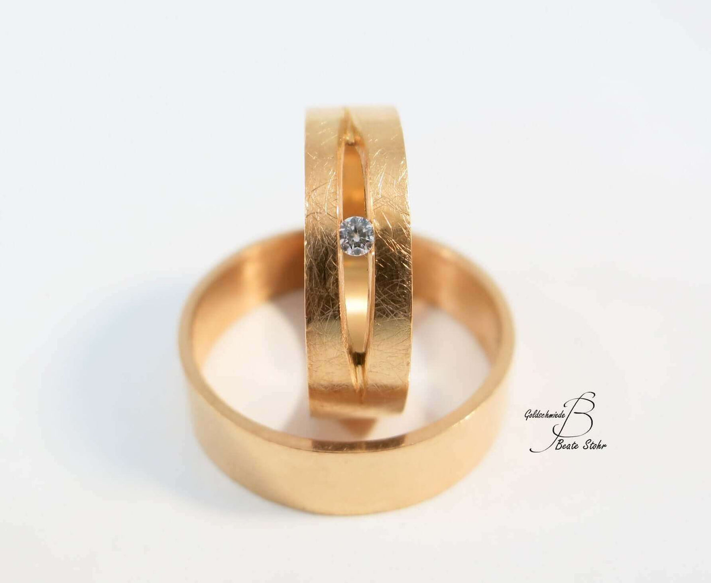 Trauringe mit Diamant Roségold