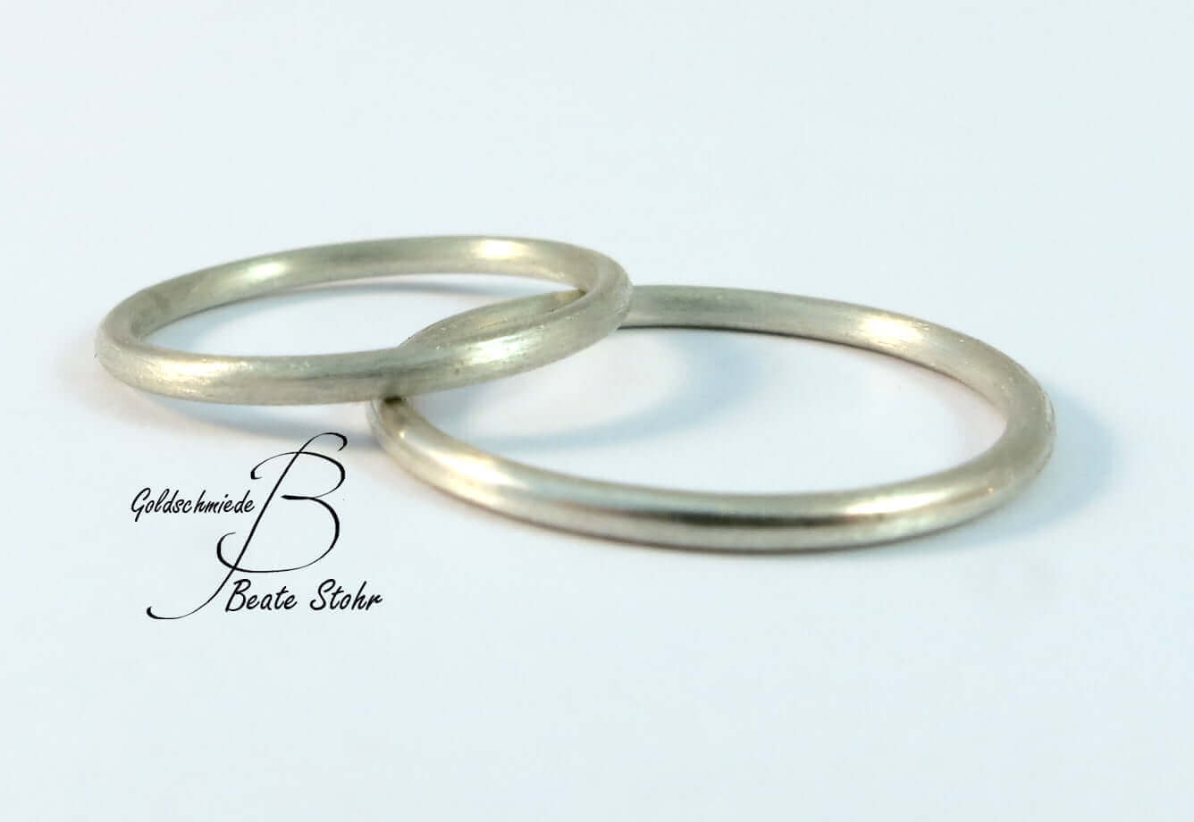 Paar Silberne Verlobungsringe | Traumschmuckwerkstatt Shop