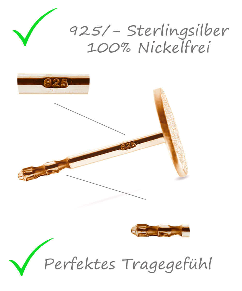 Rosegold Silber Ohrringe | Traumschmuckwerkstatt Shop