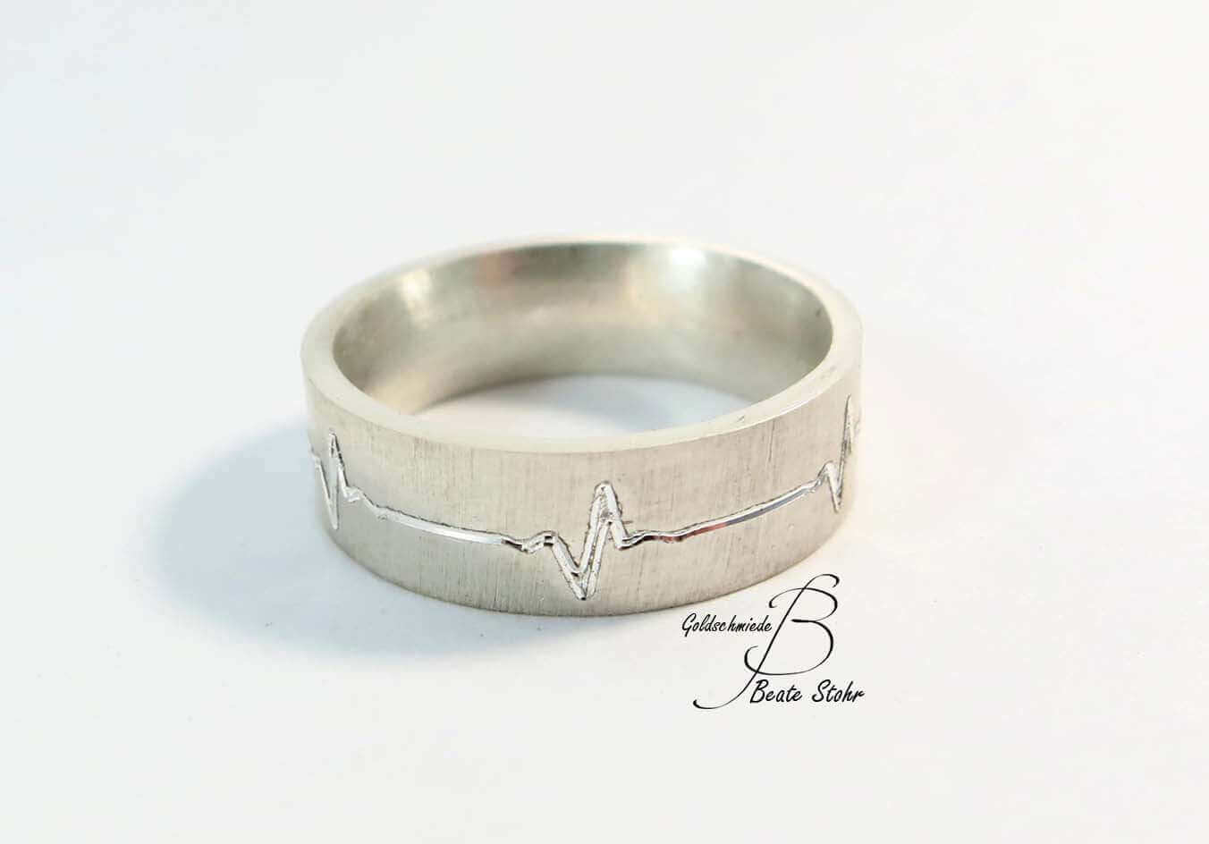 Silber Herzlinie Ring | Traumschmuckwerkstatt Shop