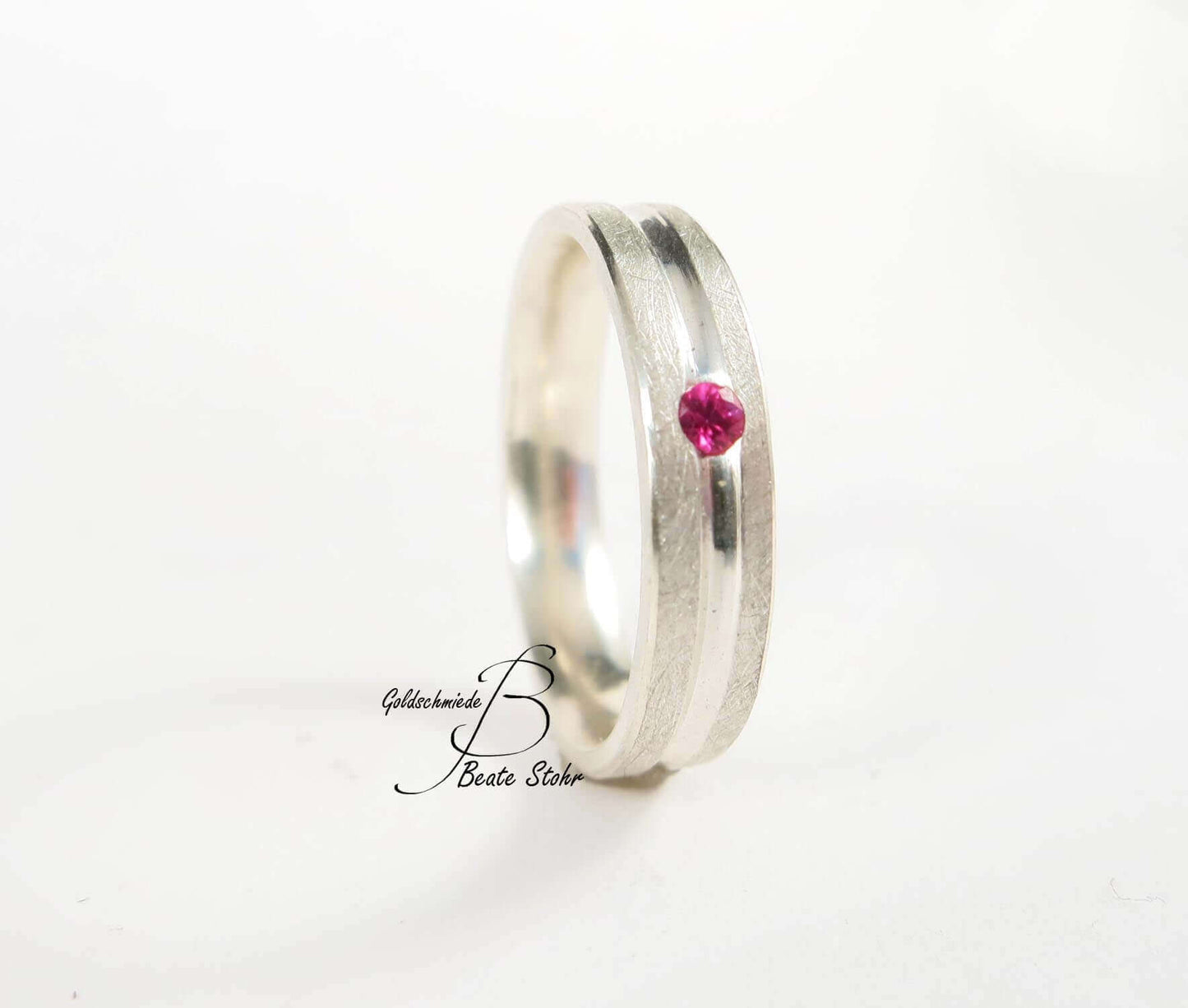 Rubinring Silber