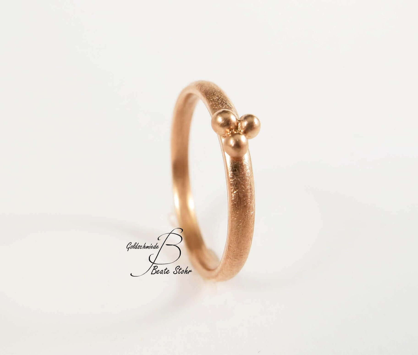 Paar Ring rosegold mit Kugeln