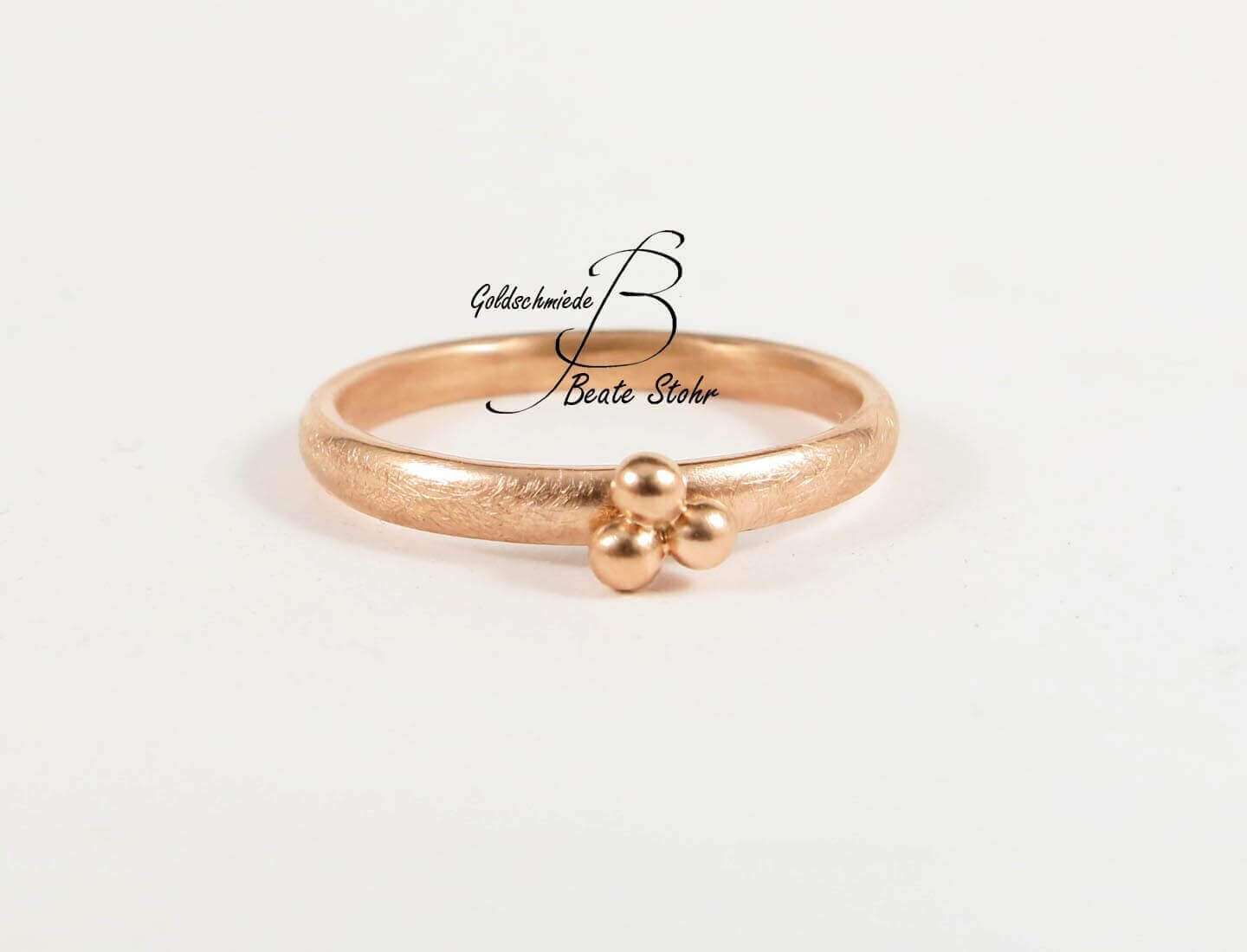 Verlobungsring rosegold mit Kugeln