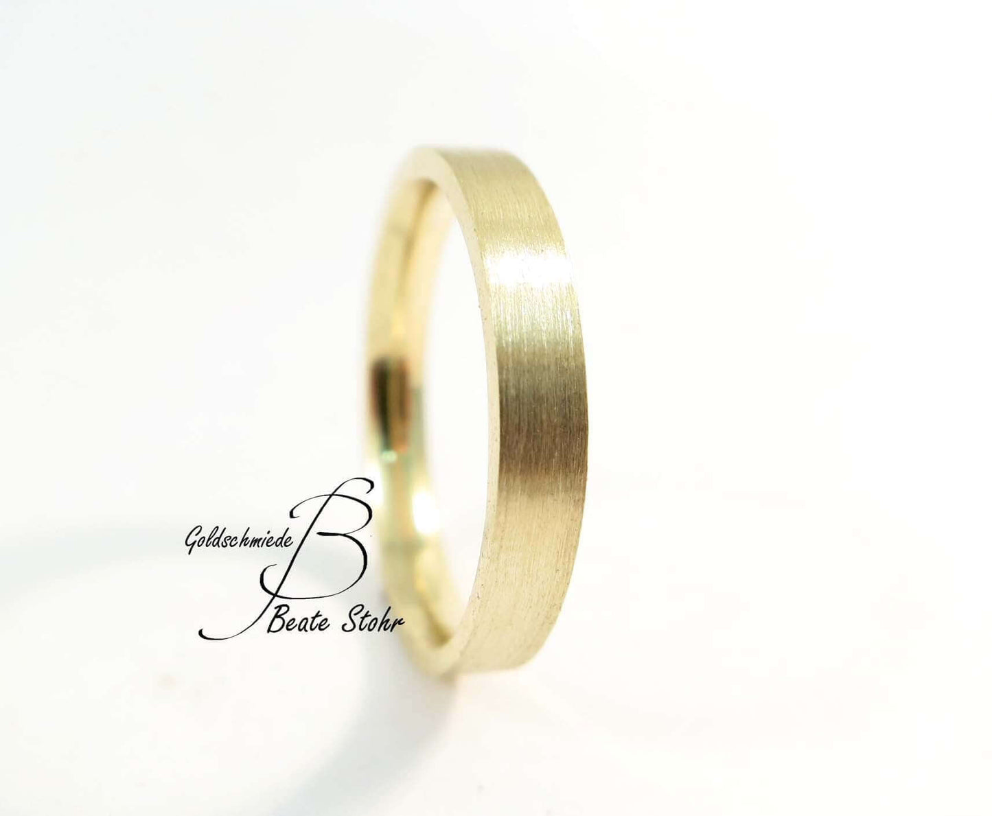 Gelbgold Matt Gefütterter Ring | Traumschmuckwerkstatt Shop