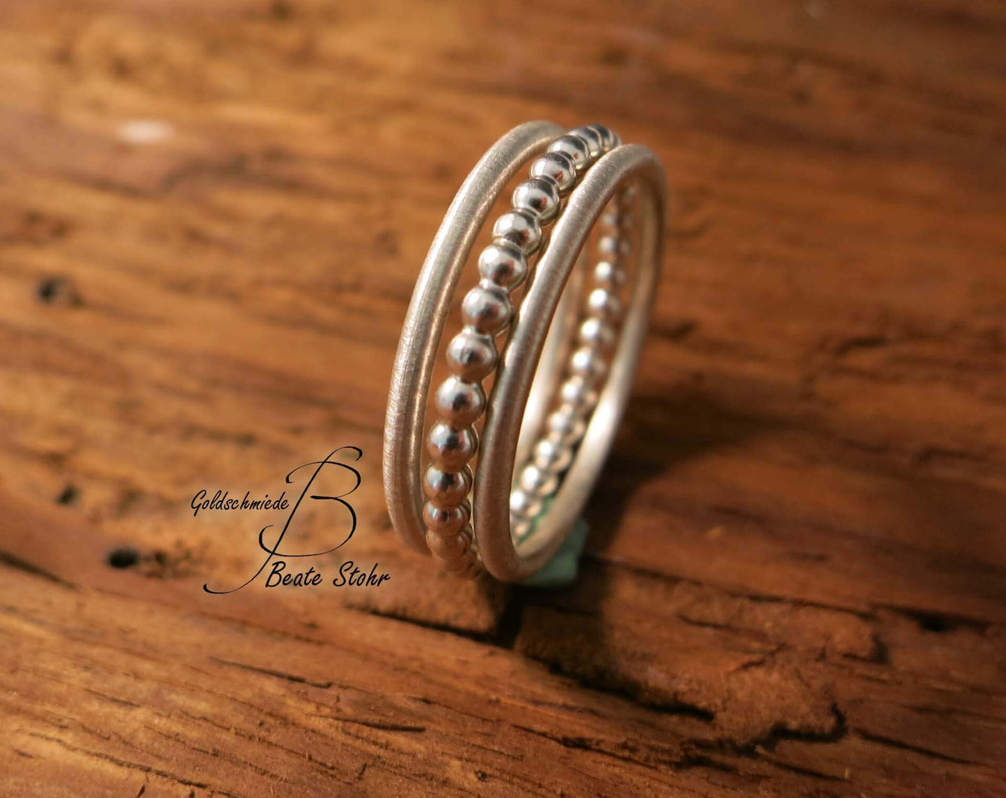 Stapel Ringe-Set silber