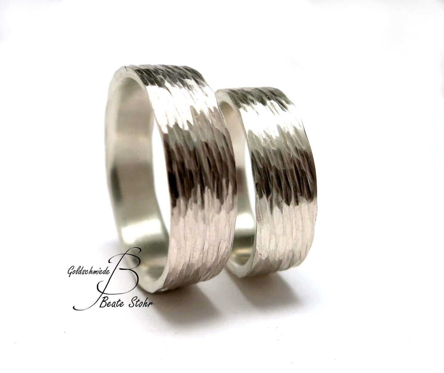 Trauringe Struktur Silber