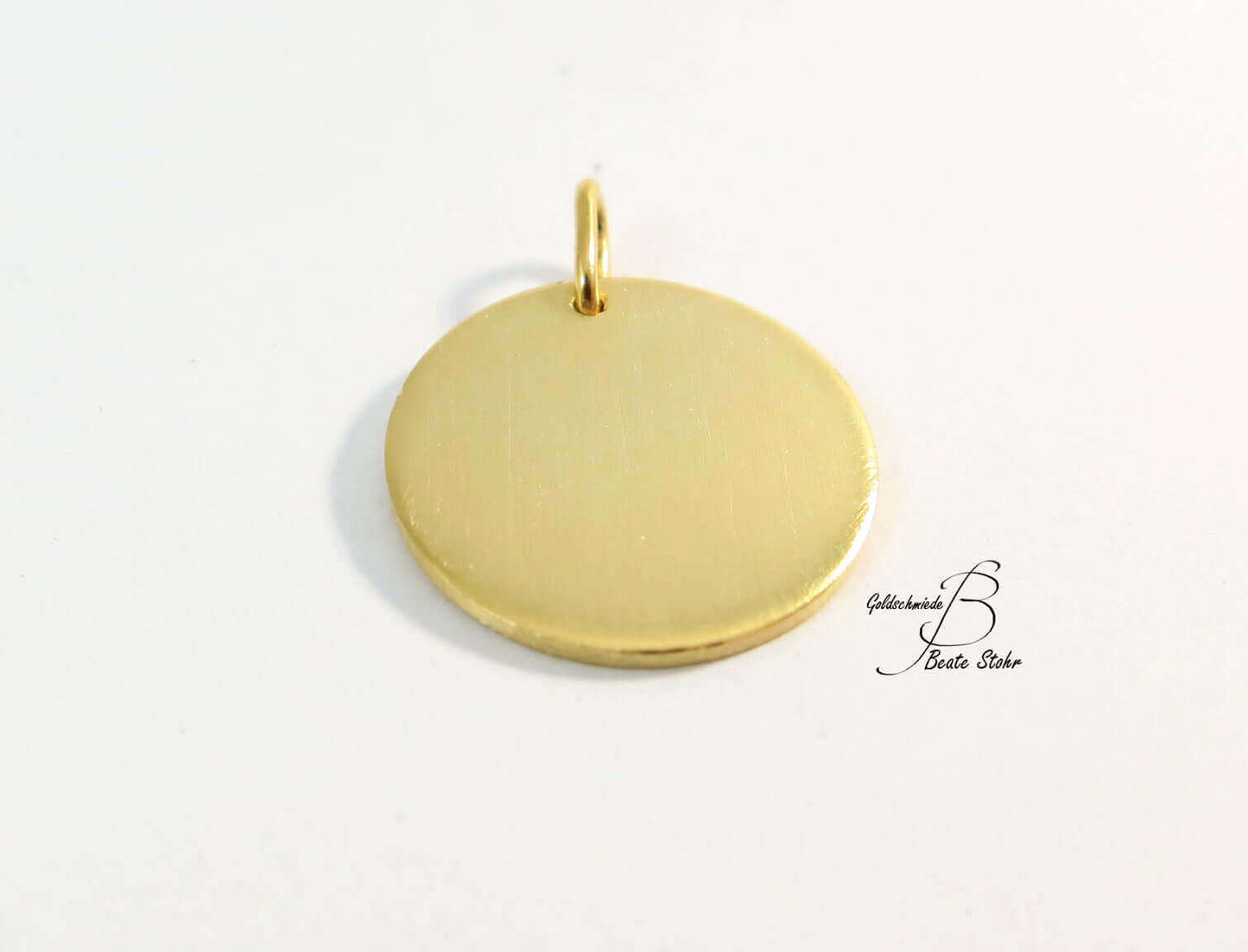 Gravuranhänger Gold Rund | Traumschmuckwerkstatt Shop
