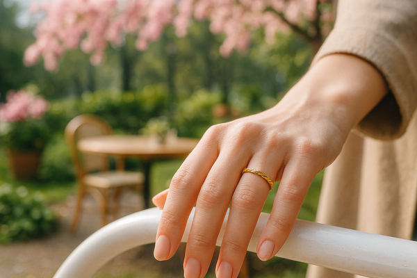 Gekordelter Ring Gold – edel, zeitlos & handgefertigt