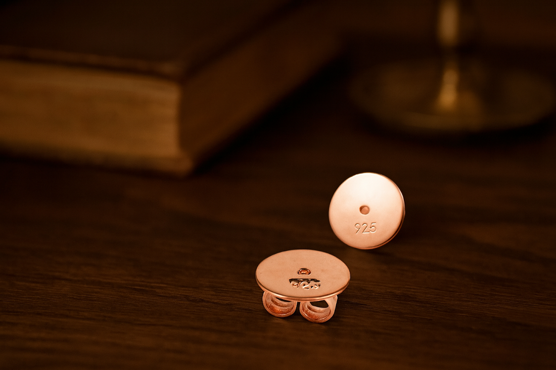 XL Ohrmutter 8mm rosévergoldet: Sicherer Halt für Ohrstecker