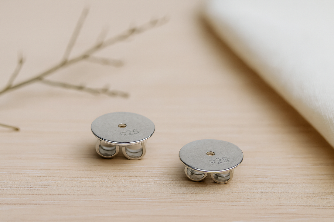 XL Ohrring Verschluss 8mm: Sicherer Halt aus 925 Silber