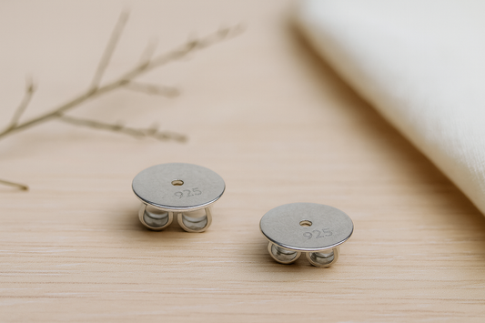 XL Ohrring Verschluss 8mm: Sicherer Halt aus 925 Silber