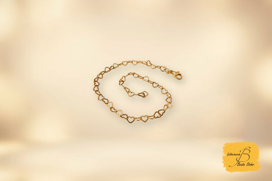 Herz Armband vergoldet: zartes Silber mit Herzen