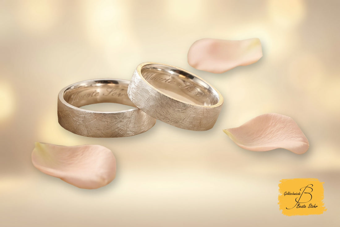 Trauringe Silber eismatt 5mm – edel, zeitlos & handgefertigt