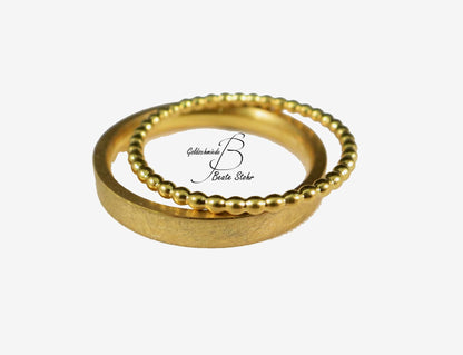 Kombi-Trauring 585/- Gold Handarbeit