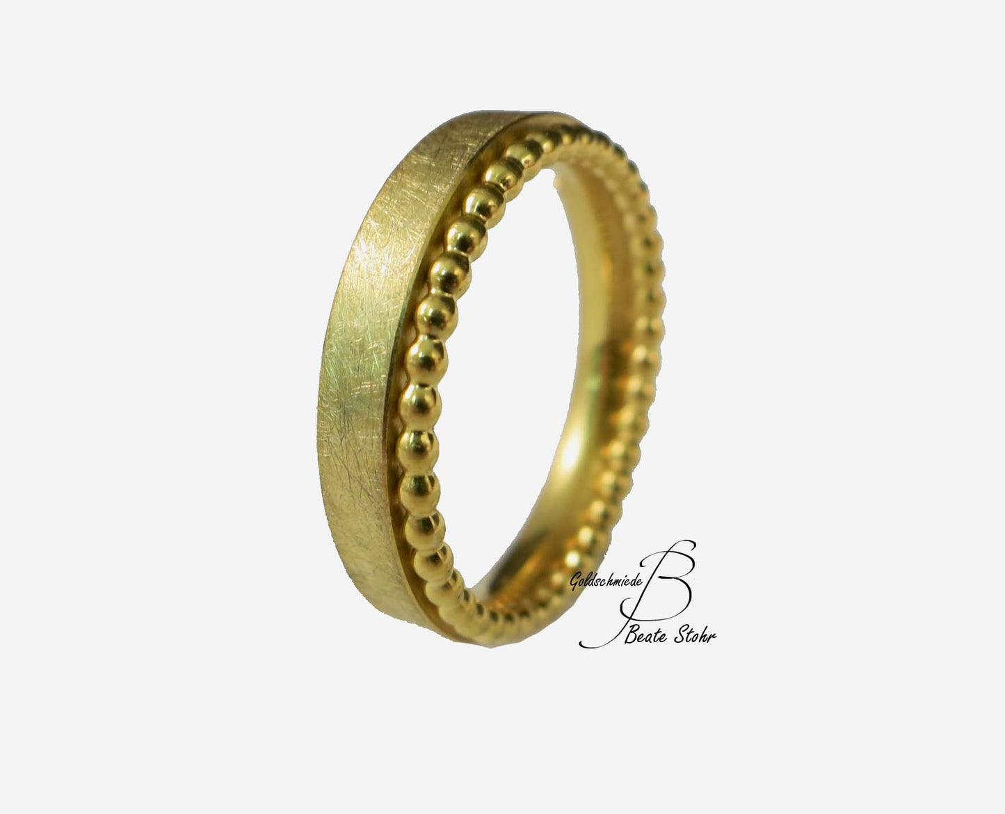 Kombi-Trauring 585/- Gold Handarbeit