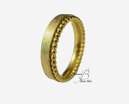 Kombi-Trauring 585/- Gold Handarbeit