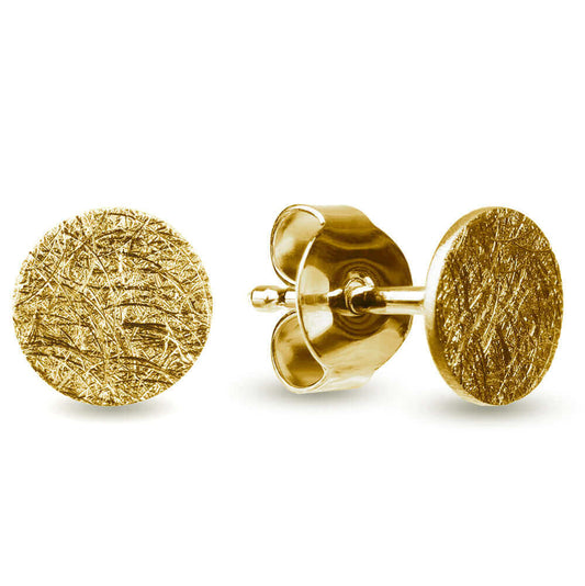 Handmade Ohrstecker vergoldet rund | Traumschmuckwerkstatt Shop - gold