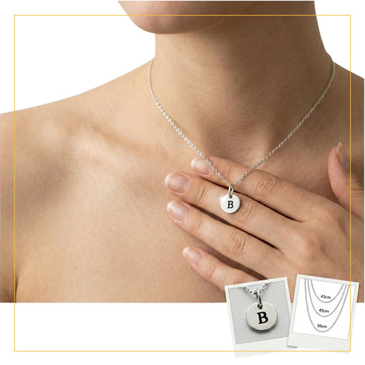 Personalisierte Kette mit Buchstaben aus 925 Silber | Initialen-Halskette