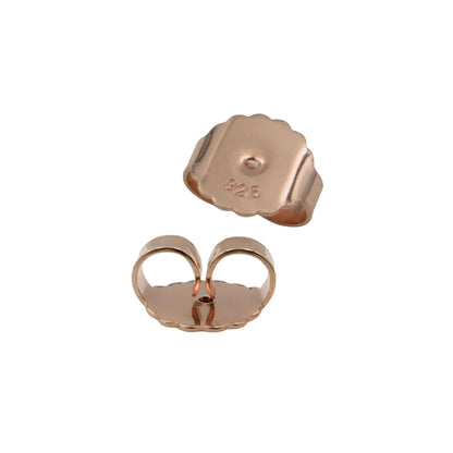 XXL Ohrmutter 10mm rosévergoldet Silber 925/- für schwere Ohrstecker oder größere Ohrlöcher