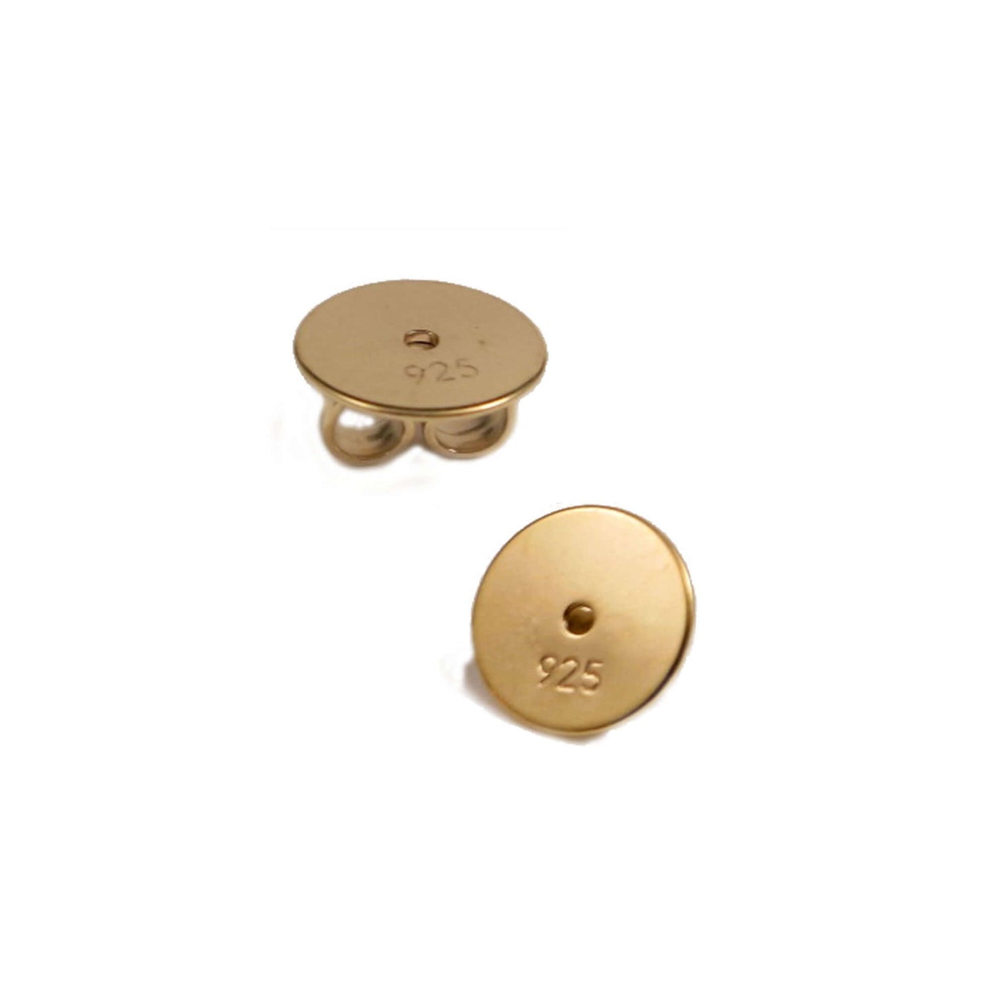 XL Ohrmutter 8mm vergoldet Silber 925/- für schwere Ohrstecker oder größere Ohrlöcher