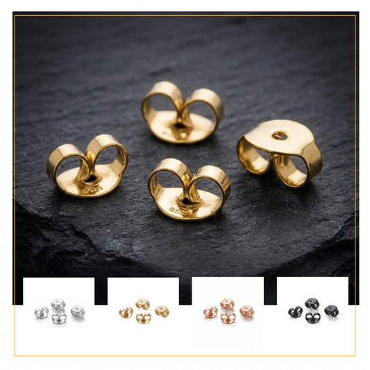 Ohrstecker Verschlüsse aus 925 Sterling Silber (4 Stück) | Sicherer Halt für Ohrringe