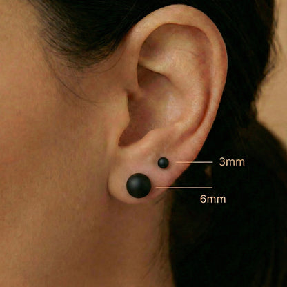 Kugel Ohrstecker aus 925 Silber | Glänzend | Handgemachter Schmuck