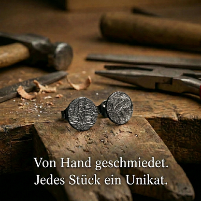 Ohrringe Silber 925, 4/6/8/10mm, echte Handmade Ohrstecker rund Eis-Matt