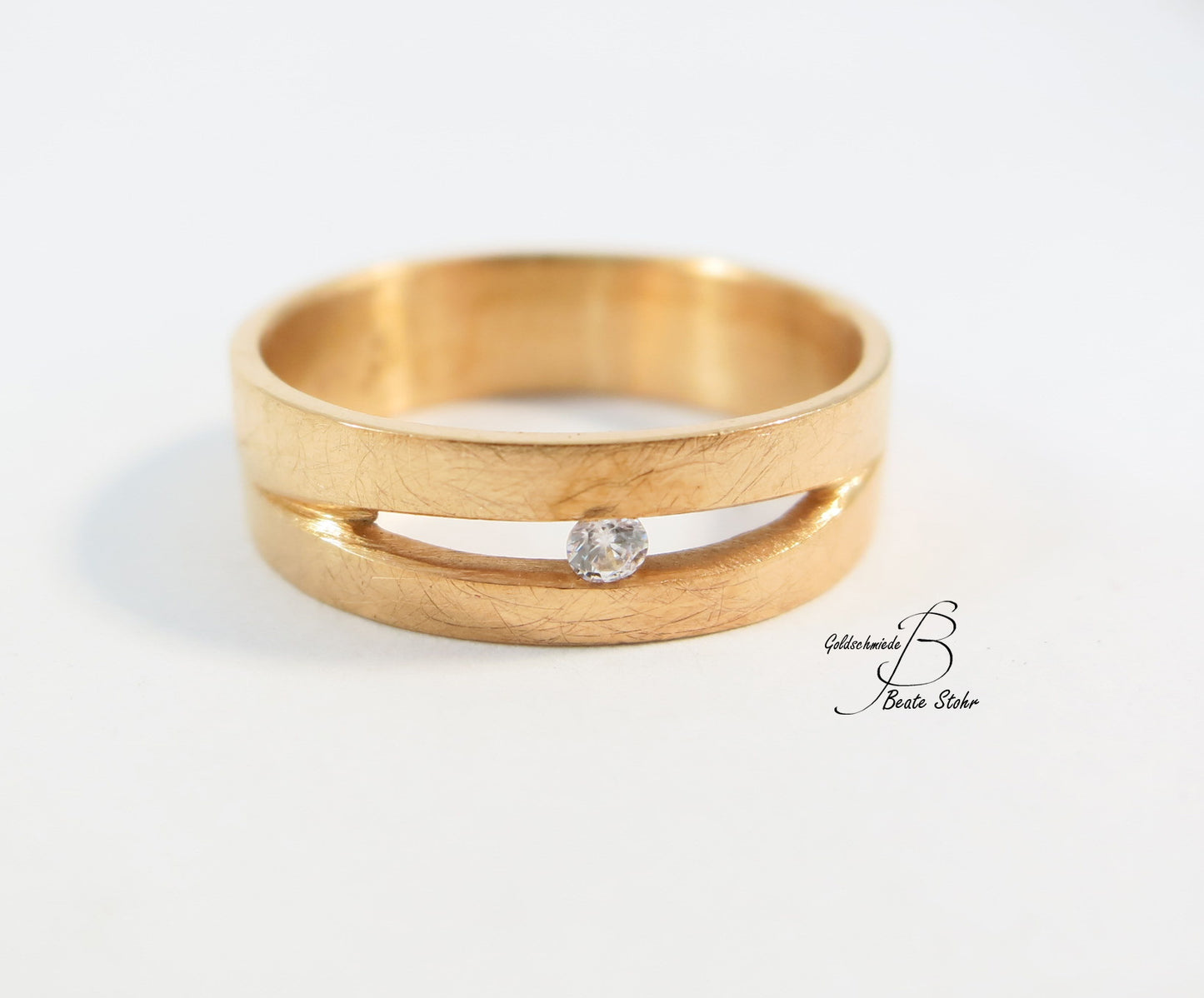 Antragsring mit Diamant Roségold 585/-