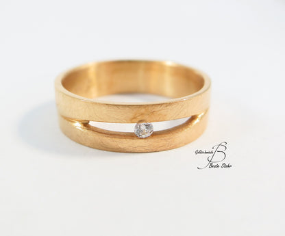 Antragsring mit Diamant Roségold 585/-