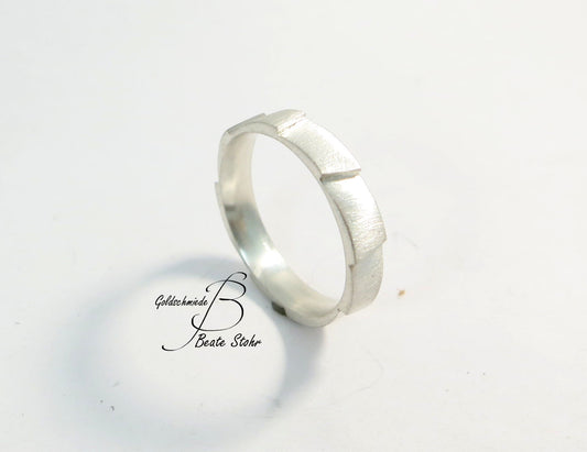 Trauring "Treppe der Liebe" Silber