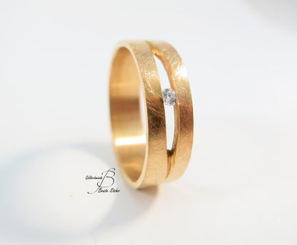 Antragsring mit Diamant Roségold 585/-