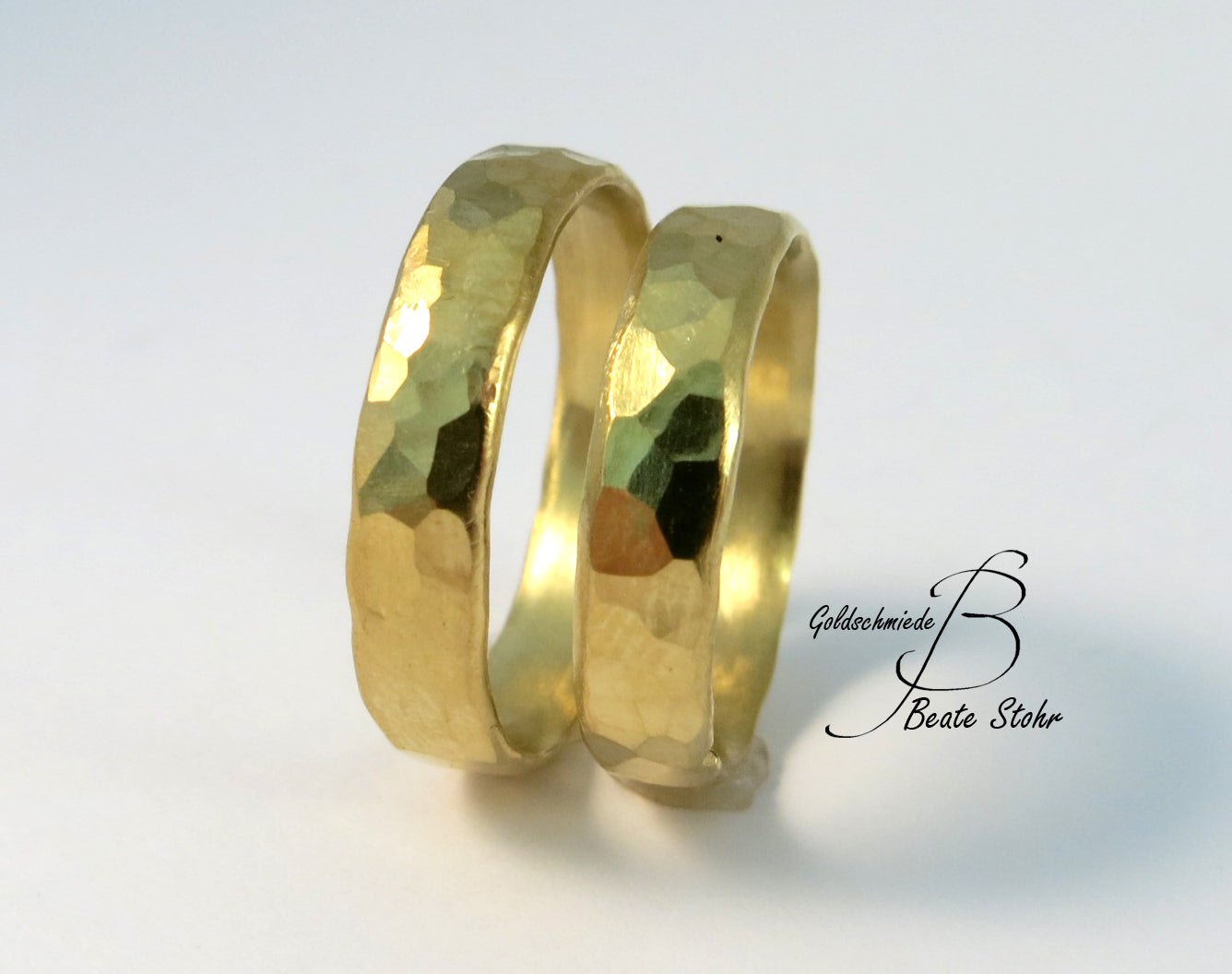 Trauringe geschmiedet Gold 585/- Handarbeit