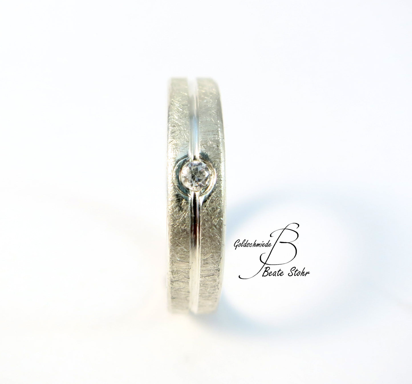Verlobungsring Silber mit Diamant