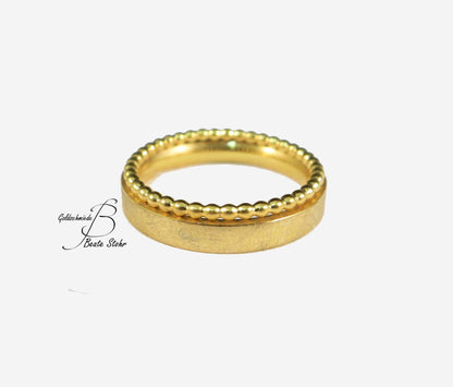 Kombi-Trauring 585/- Gold Handarbeit