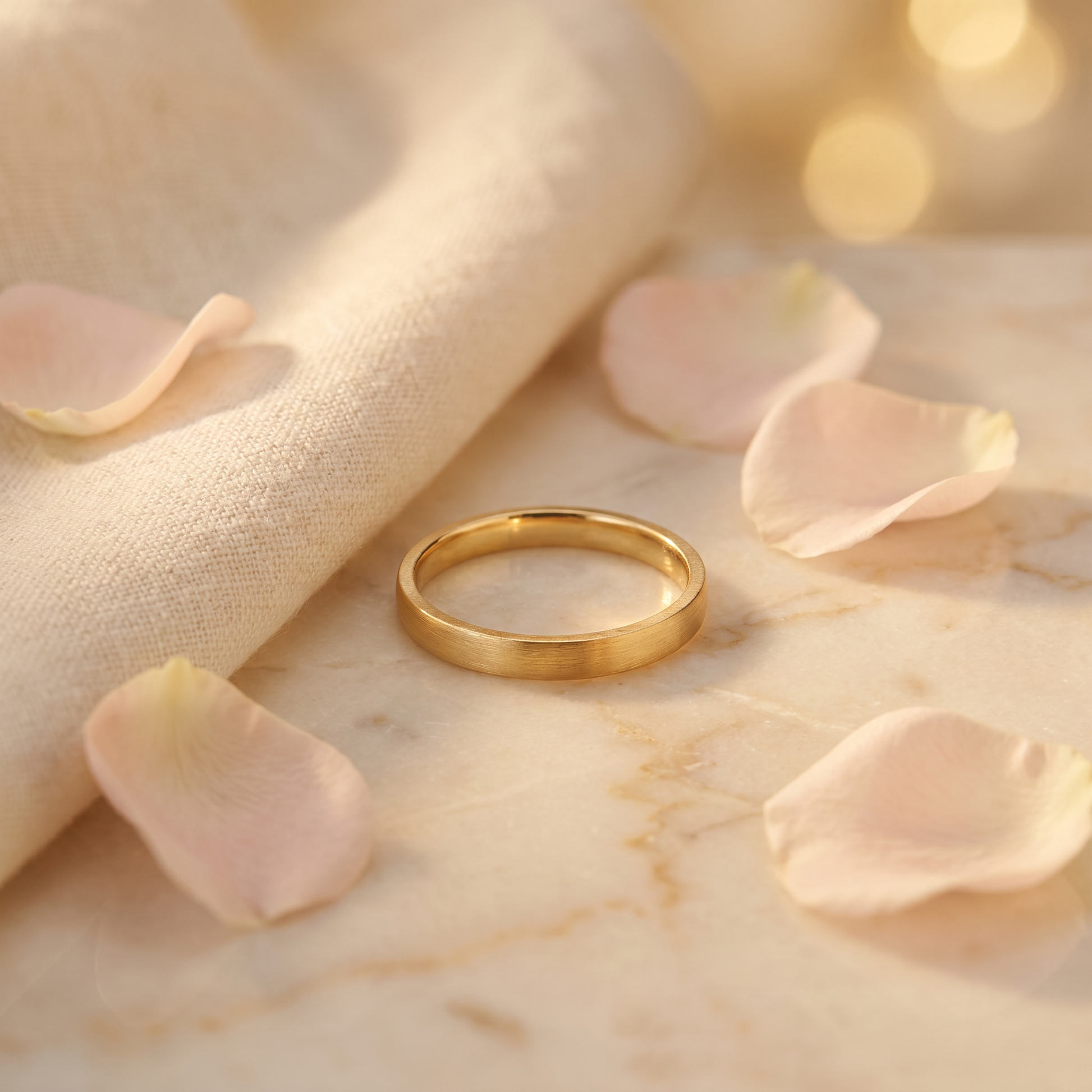 schlichter Trauring in 585/- Roségold Gold handgefertigt | Traumschmuckwerkstatt
