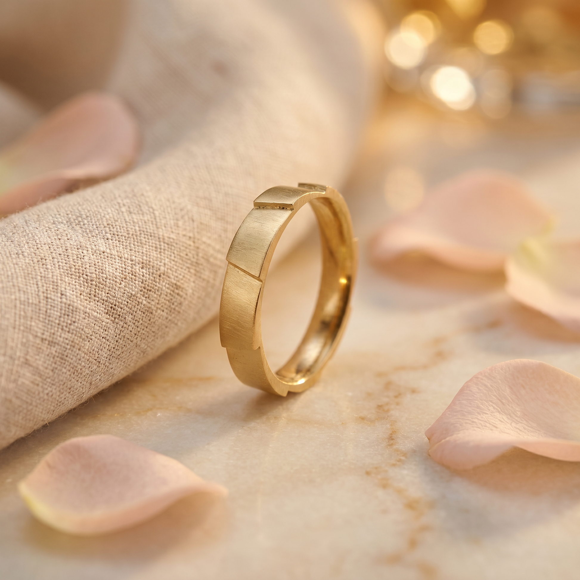 Trauring "Treppe der Liebe" 585/- Roségold Gold handgefertigt | Traumschmuckwerkstatt