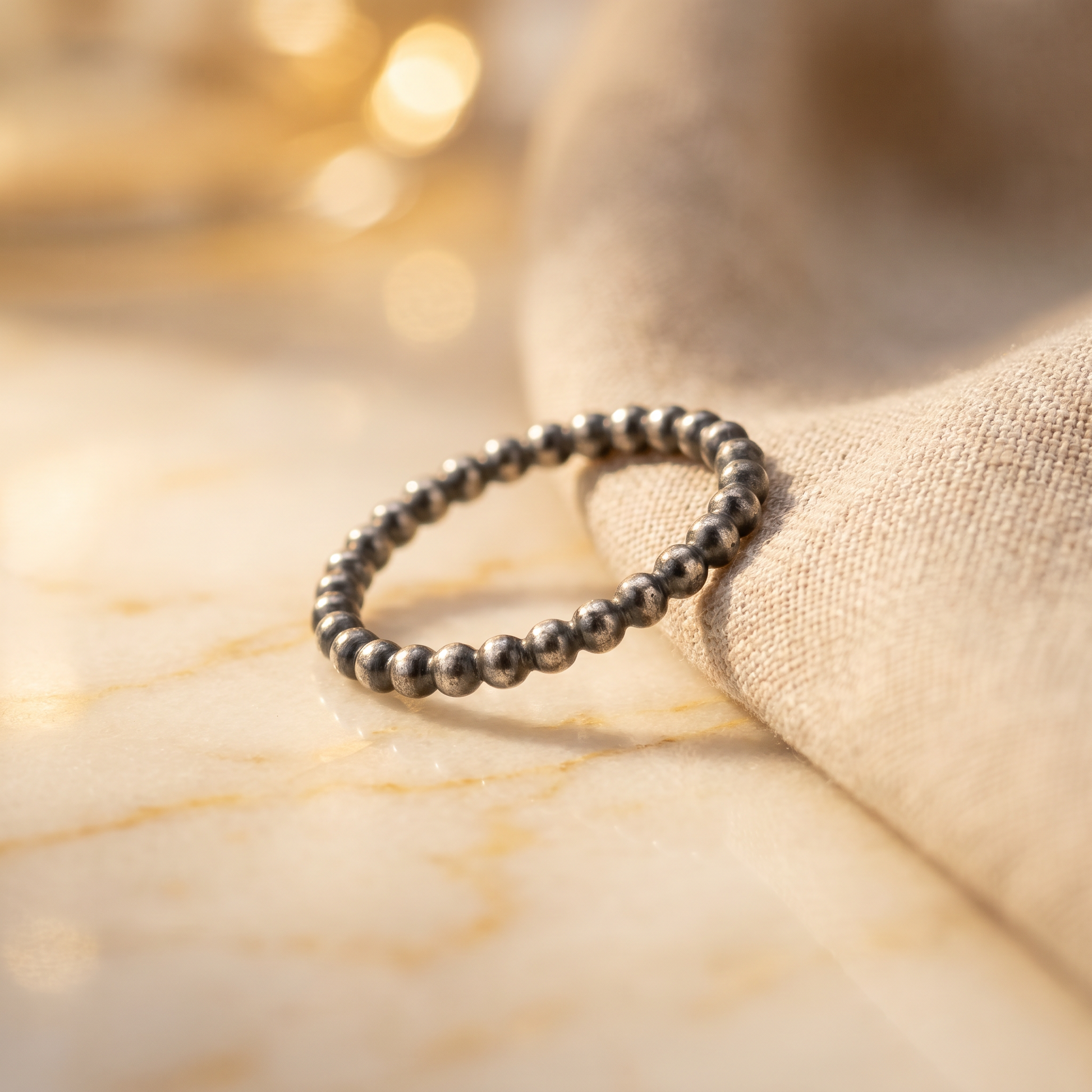 Kugelring Silber Vintage 925 Silber handgefertigt | Traumschmuckwerkstatt