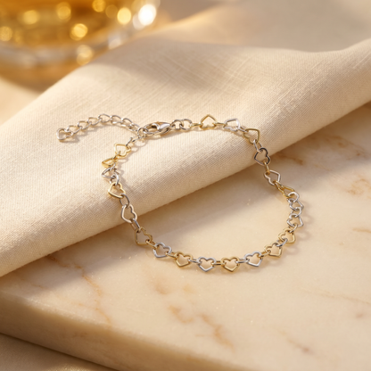 Herz Armband 925 Silber handgefertigt | Traumschmuckwerkstatt