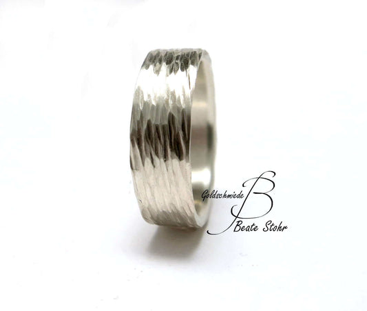 Strukturierter Silberring | Struktur Ring | Traumschmuckwerkstatt Shop